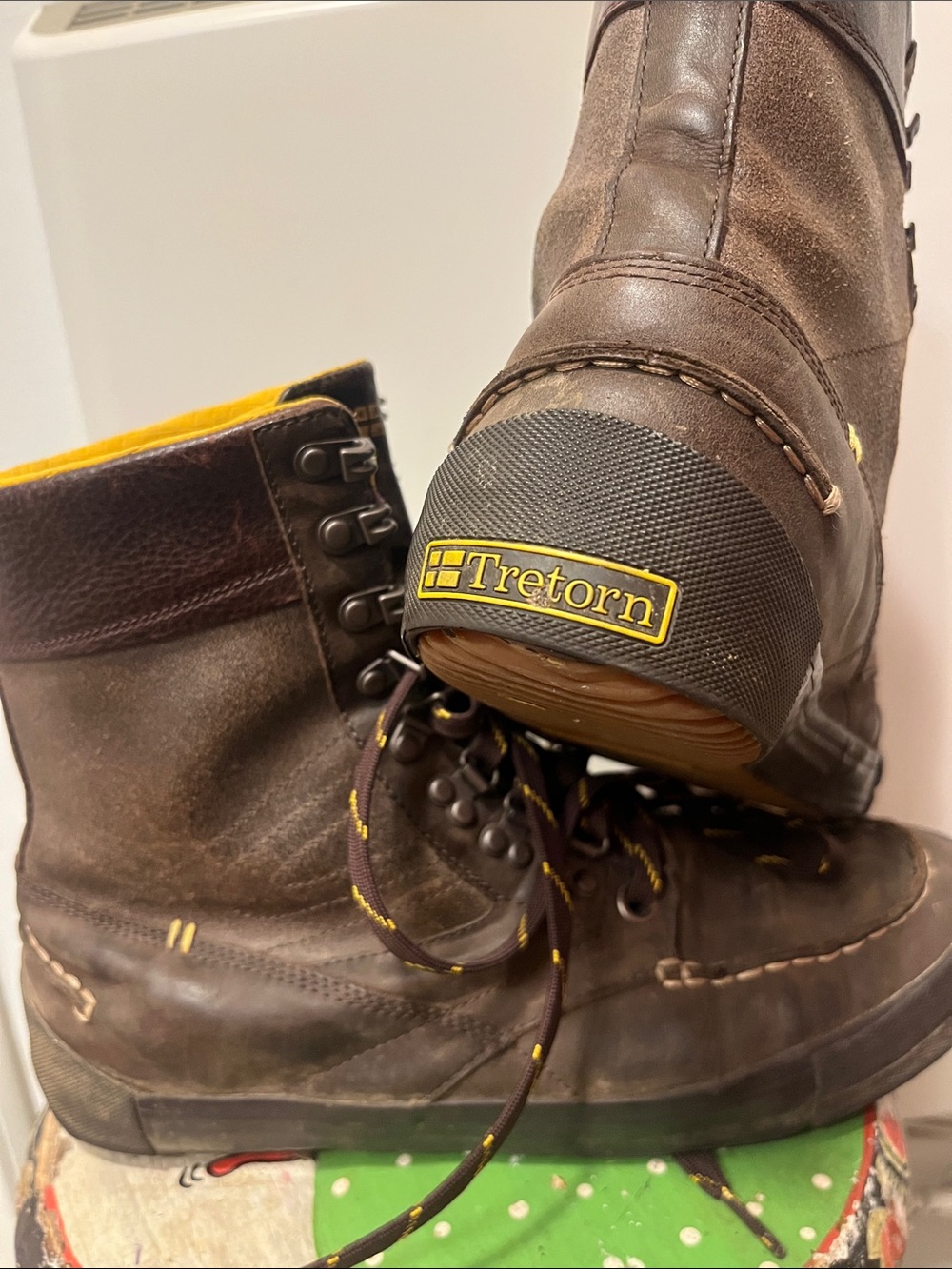 Tretorn Highlander Dark Brown Leather Moc Toe Men's Lace Up Hybrid Hiking Boots